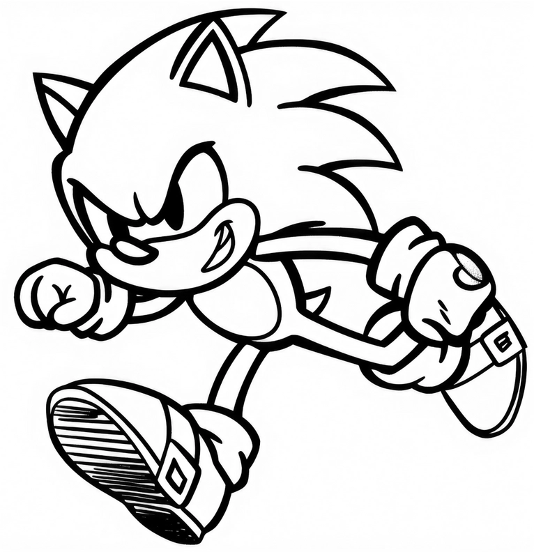 malvorlage-sonic-blauer-igel-mit-bewegung