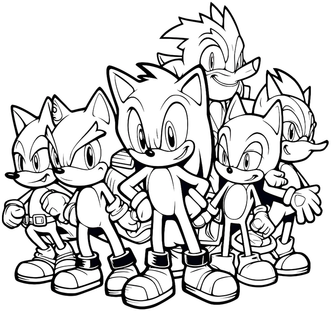 malvorlage-sonic-und-seine-freunde