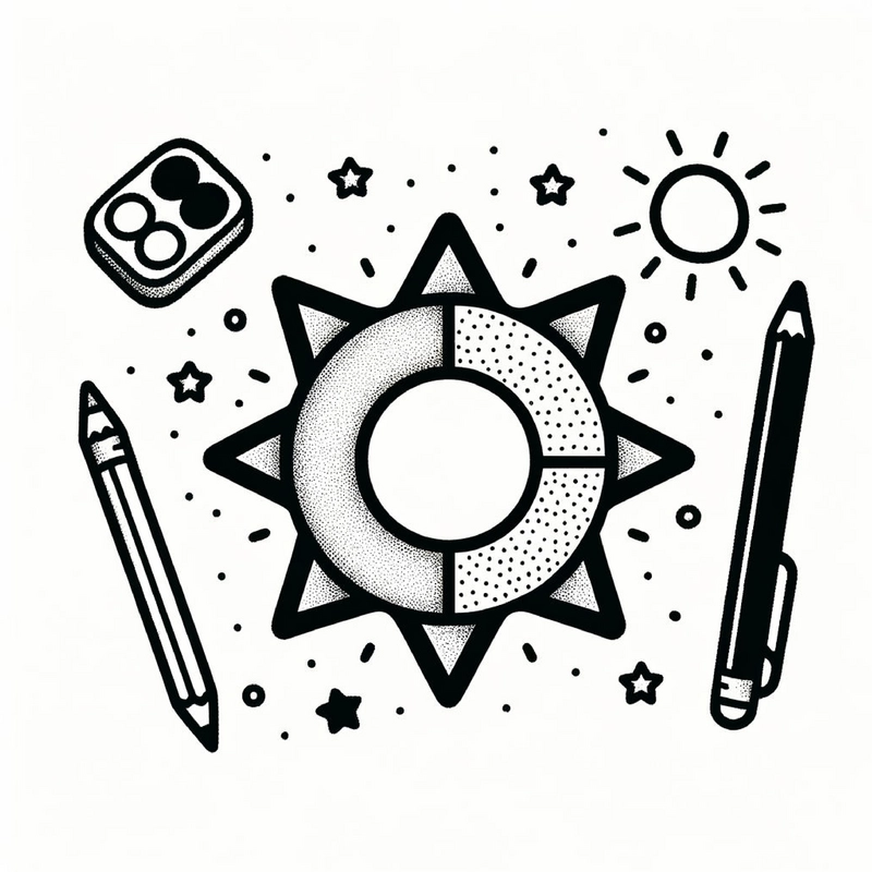 malvorlage-sonne-mit-sternen-und-symbolen