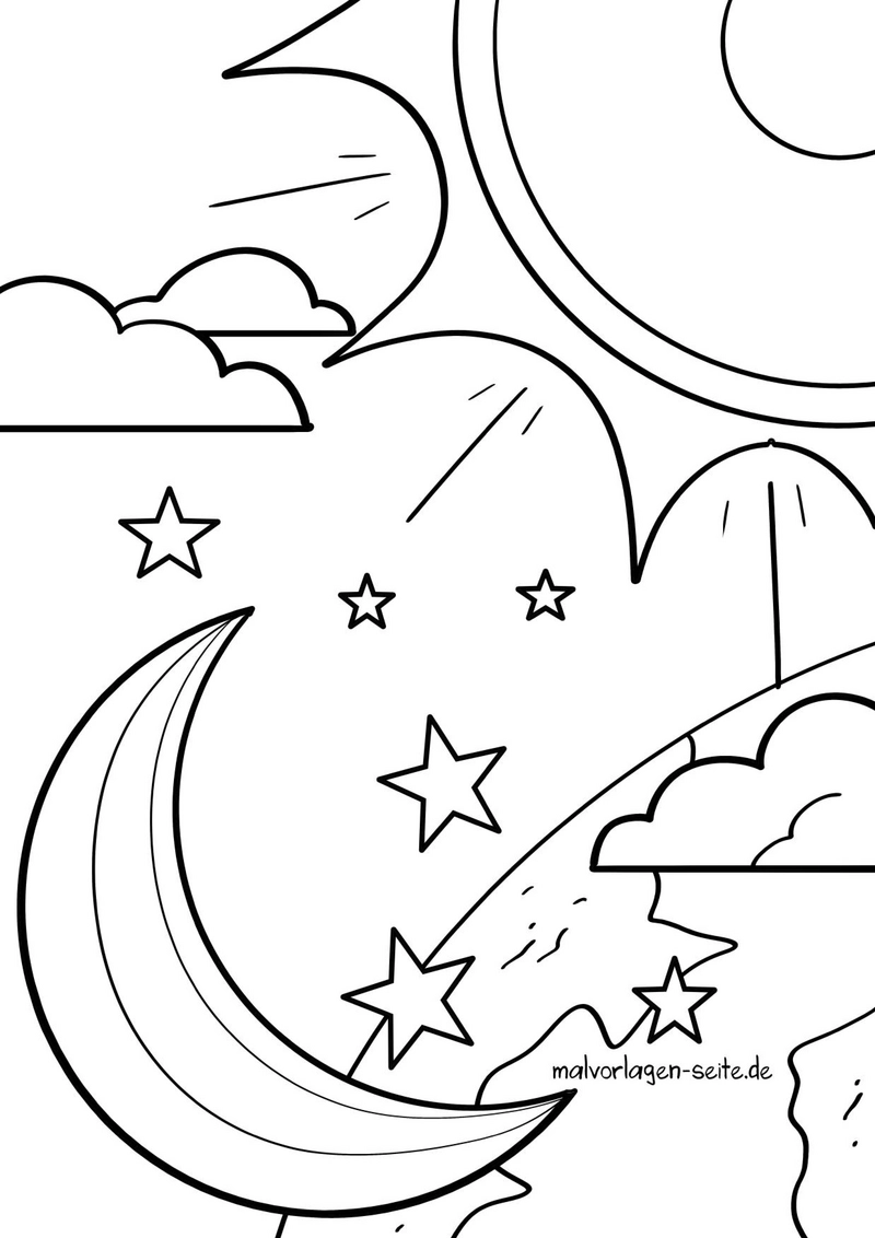 malvorlage-sonne-mond-sterne-ausmalen