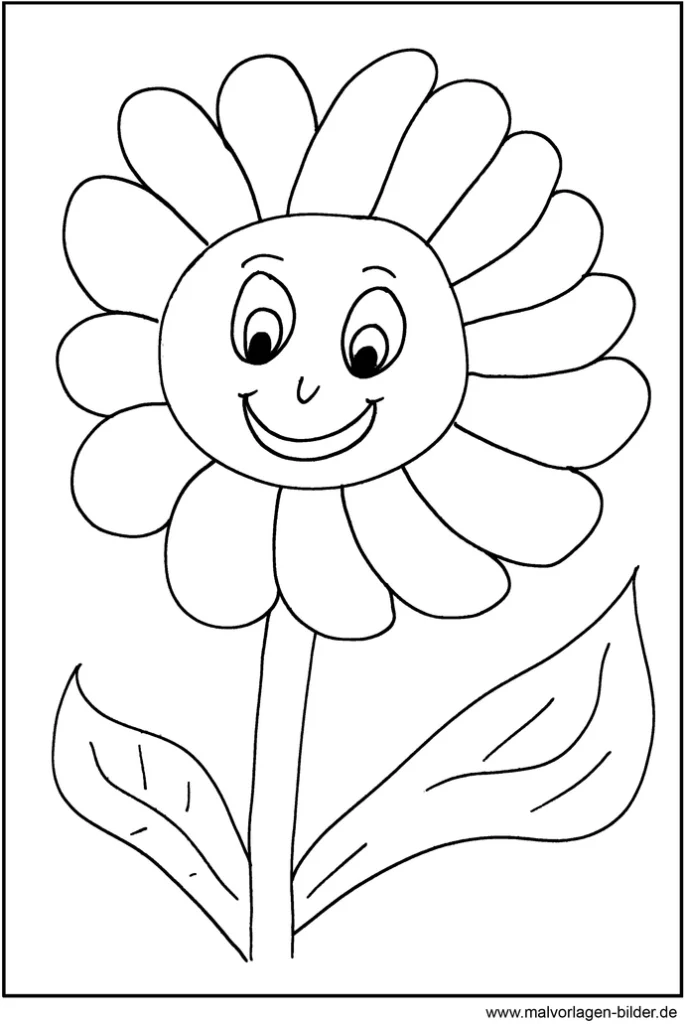 malvorlage-sonnenblume-fuer-kreative-kinder
