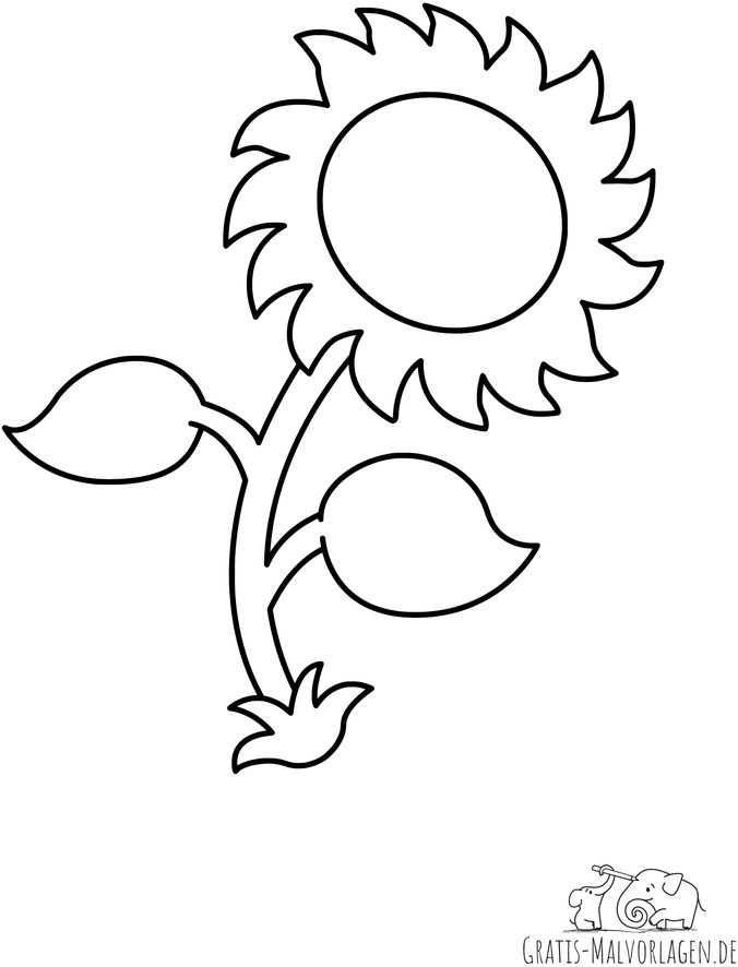 malvorlage-sonnenblume-kreativ-ausmalen
