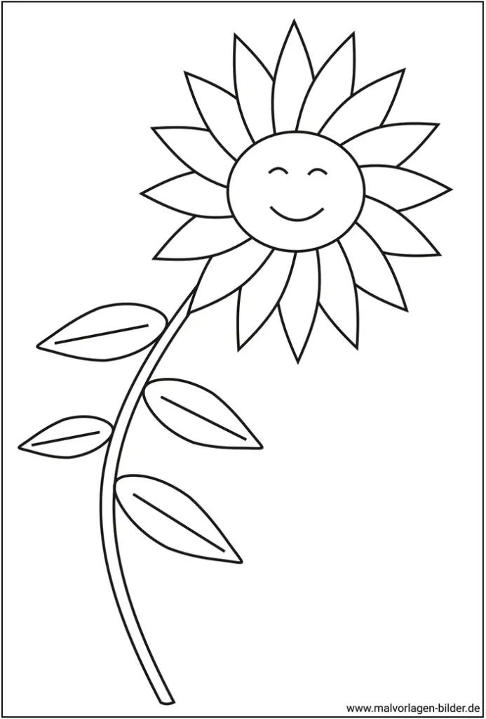 malvorlage-sonnenblume-zum-ausmalen