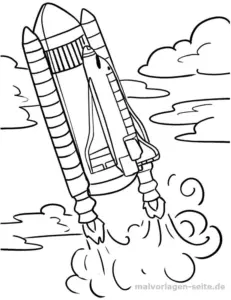 malvorlage-space-shuttle-kreative-kinder