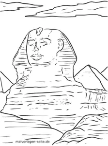 malvorlage-sphinx-von-gizeh-ausmalen
