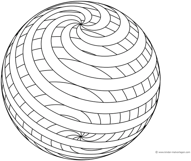 malvorlage-spiralförmige-kugel-geometrische-muster
