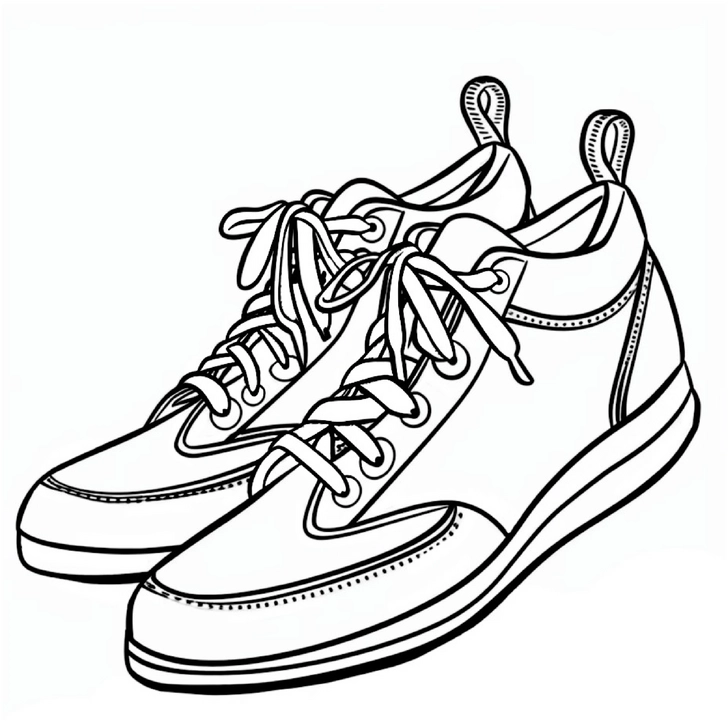 malvorlage-sportliche-schuhe-ausmalbild