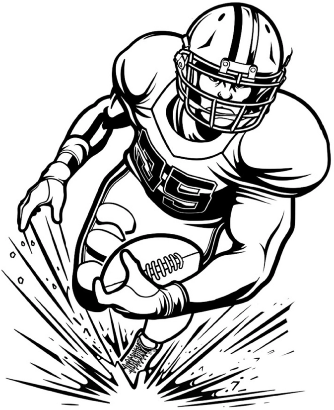 malvorlage-sportlicher-american-footballspieler-in-aktion