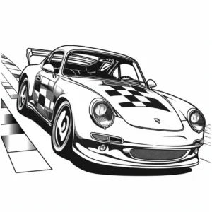 malvorlage-sportlicher-rennwagen-ausmalbild