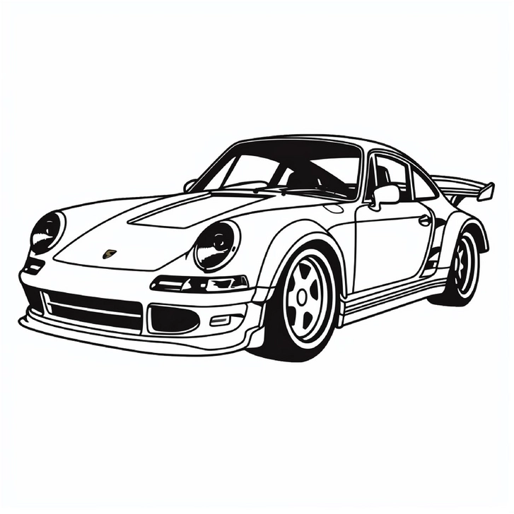 malvorlage-sportliches-auto-ausmalbild