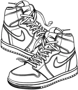 malvorlage-sportschuhe-ausmalbild