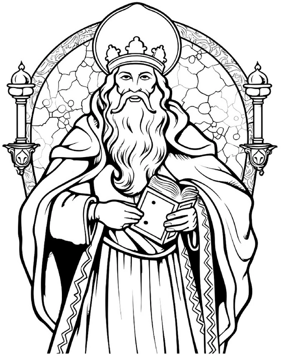 malvorlage-st-nikolaus-mit-buch