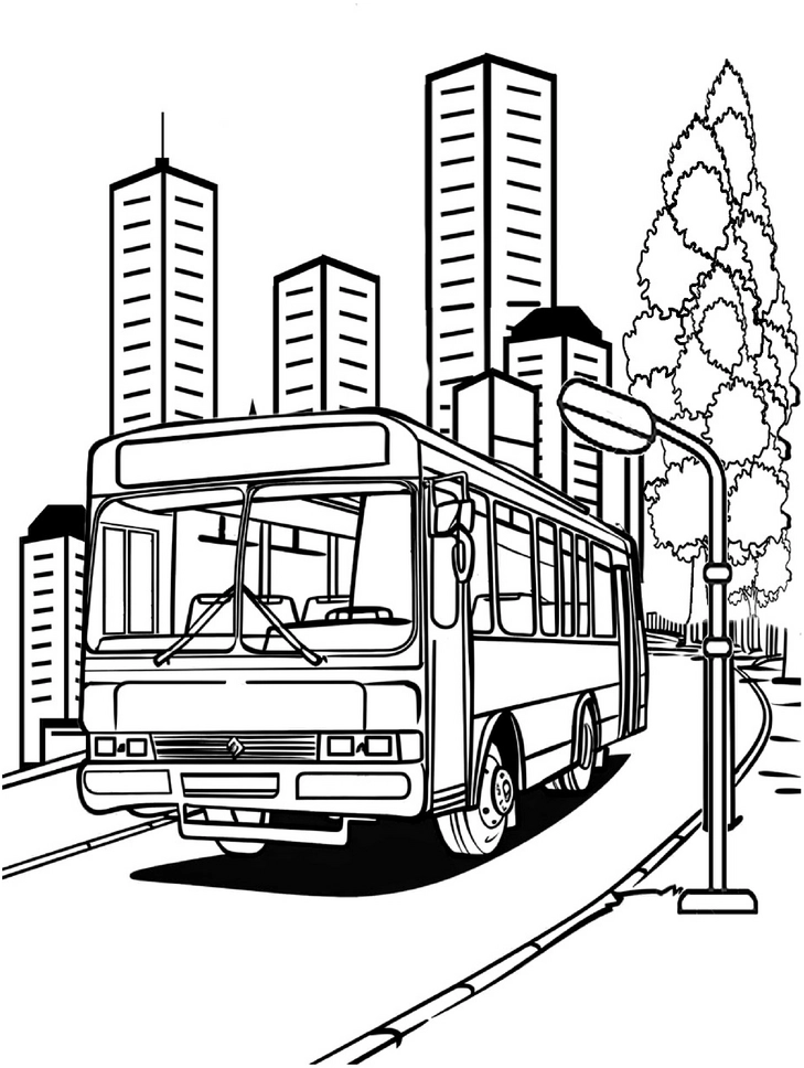 malvorlage-stadtbus-in-urbaner-landschaft