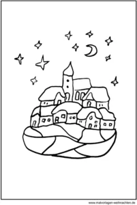 malvorlage-stadtlandschaft-mit-sternen-und-mond
