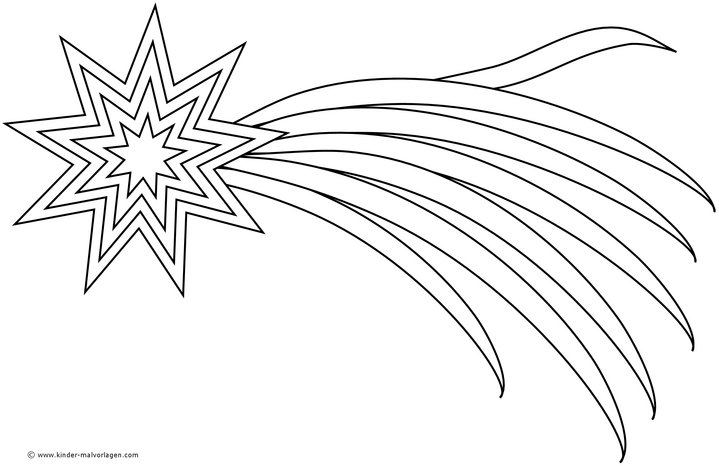 malvorlage-stern-mit-sternenschweif