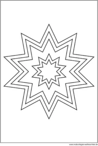 malvorlage-stern-zehn-zacken-ausmalbild