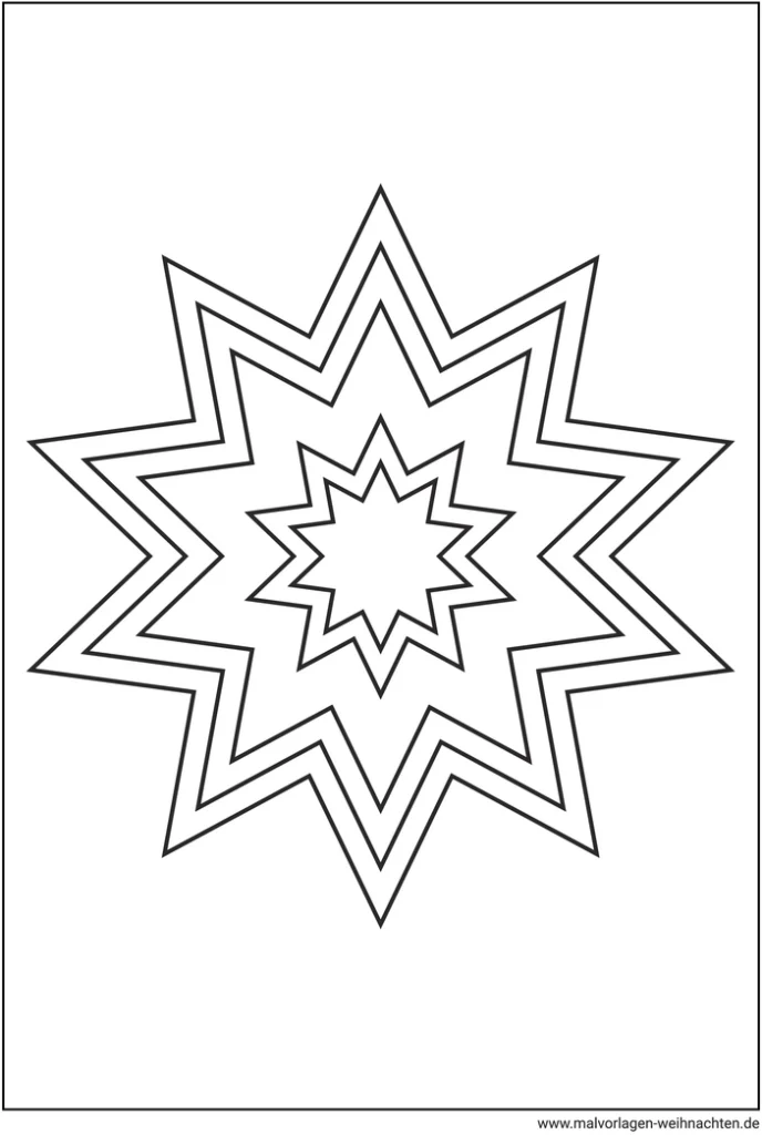 malvorlage-stern-zehn-zacken-ausmalbild
