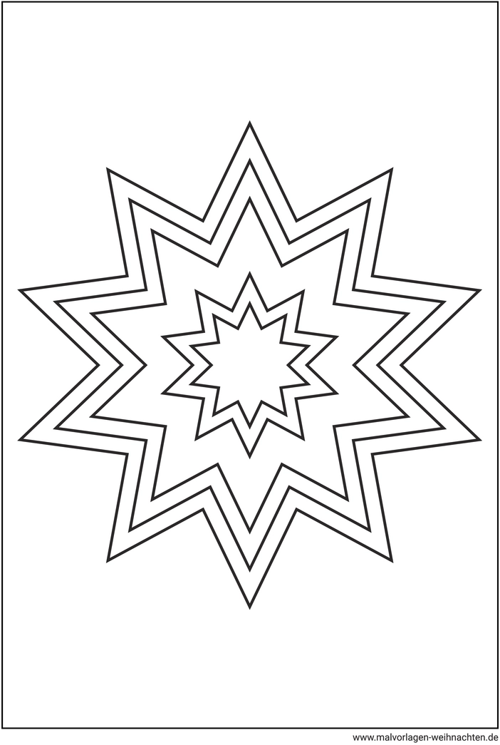 malvorlage-stern-zehn-zacken-ausmalbild
