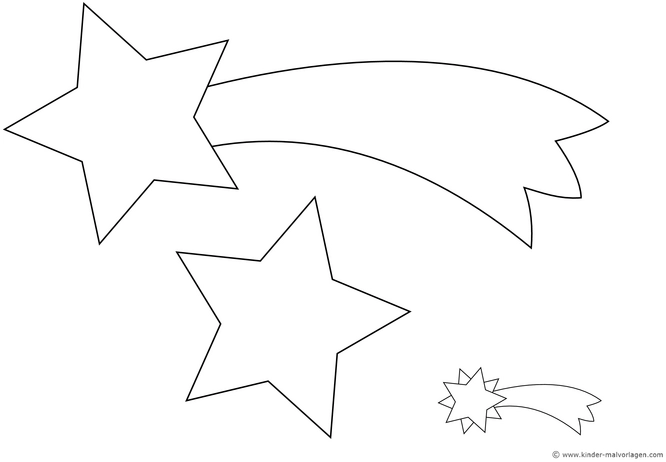 malvorlage-sterne-und-kometen-zum-ausmalen