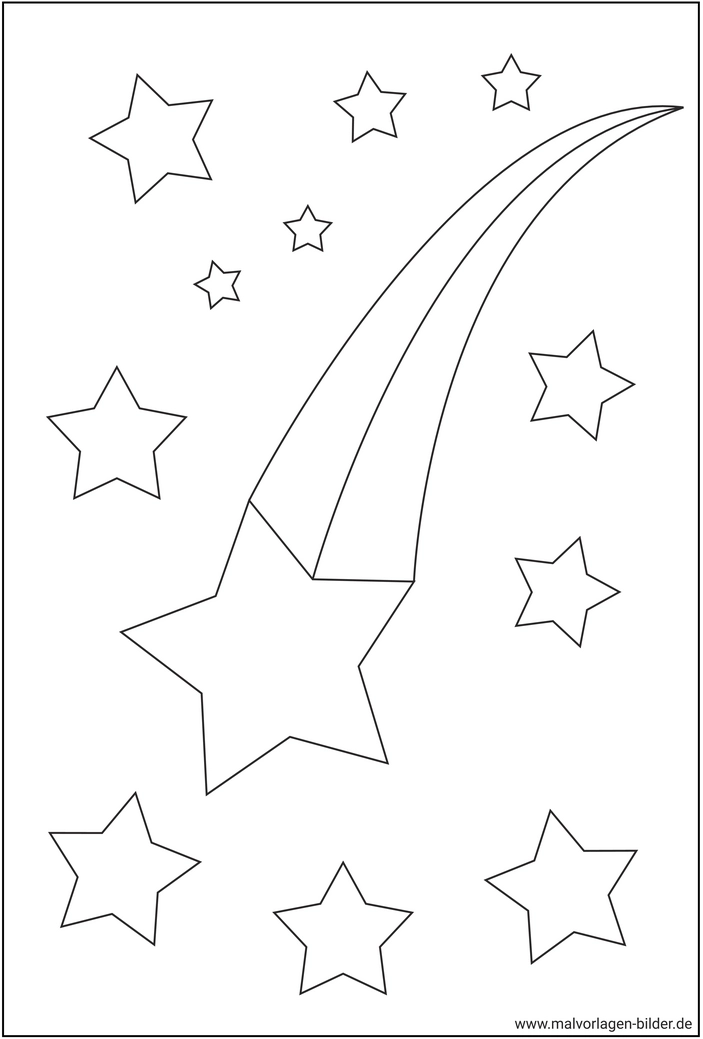 malvorlage-sternschnuppe-und-sternchen