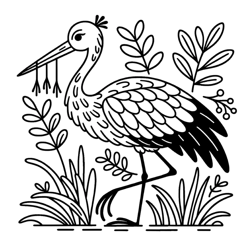 malvorlage-storch-in-der-natur