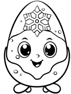 malvorlage-strahlendes-ei-mit-schneeflocke