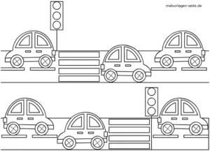 malvorlage-strassenverkehr-mit-autos-und-ampel