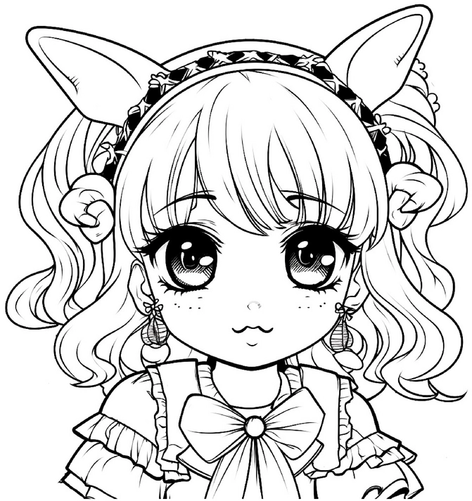 malvorlage-sueses-maedchen-im-anime-stil