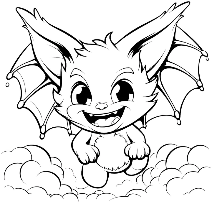 malvorlage-suesse-baby-fledermaus-mit-grossen-ohren