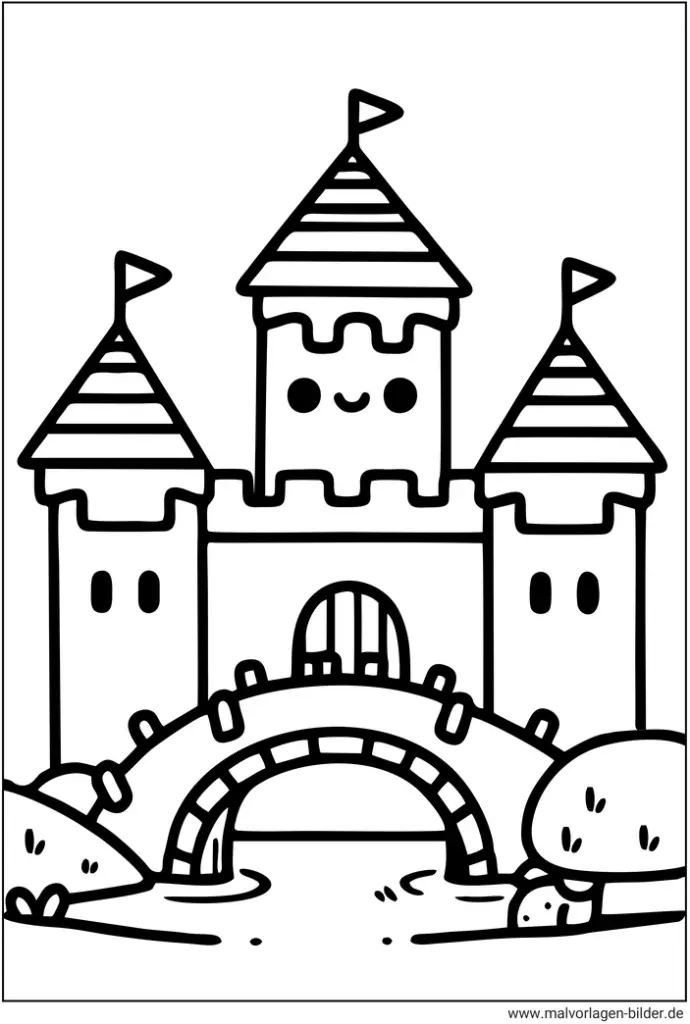 malvorlage-suesse-burg-ausmalbild