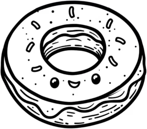 malvorlage-suesse-donuts-mit-gesicht-und-glasur