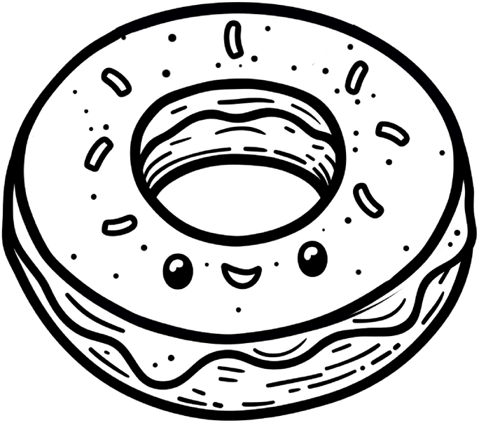 malvorlage-suesse-donuts-mit-gesicht-und-glasur