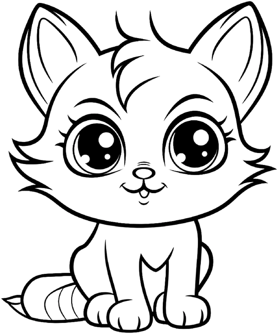 malvorlage-suesse-katze-ausmalbild