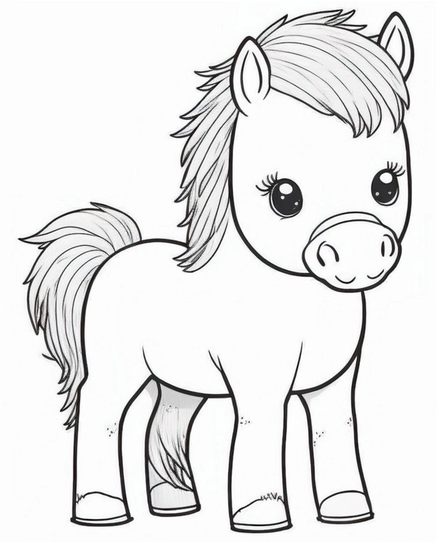 malvorlage-suesse-pferde-ausmalbilder