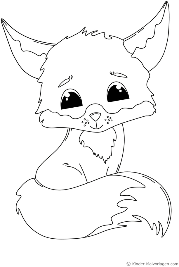 malvorlage-suesser-fuchs-ausmalbild