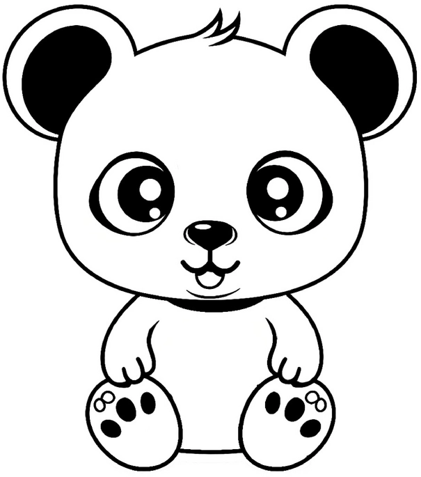 malvorlage-suesser-junger-panda
