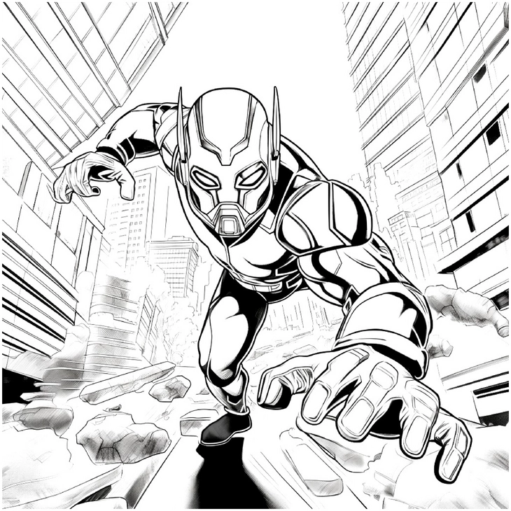 malvorlage-superheld-in-stadt-mit-details
