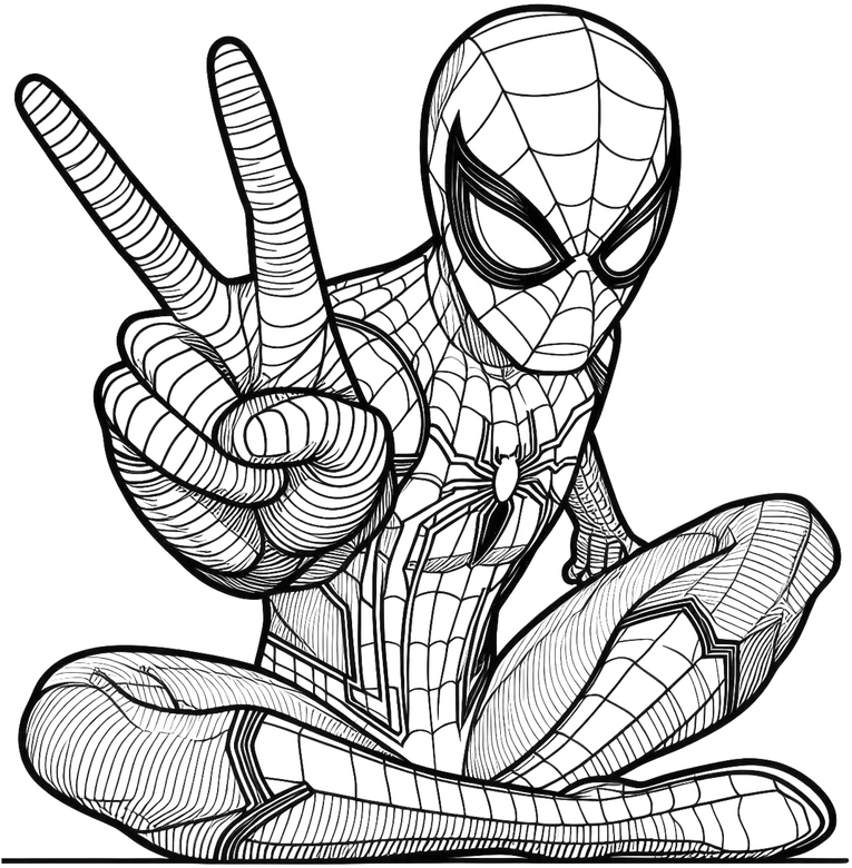 malvorlage-superheld-peace-zeichen-ausmalen
