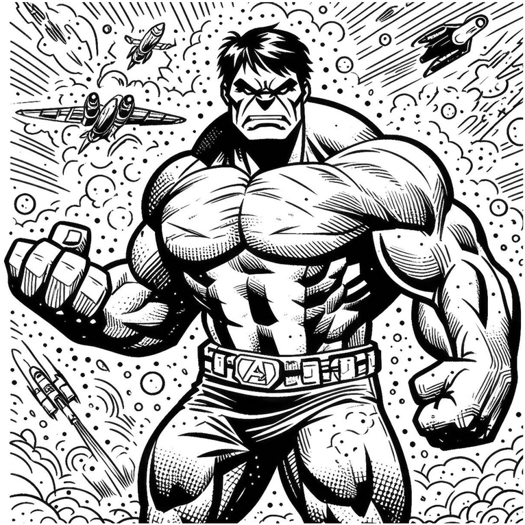 malvorlage-superhelden-action-comic