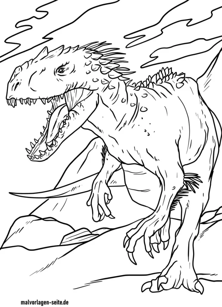 malvorlage-t-rex-dinosaurier-ausmalbild