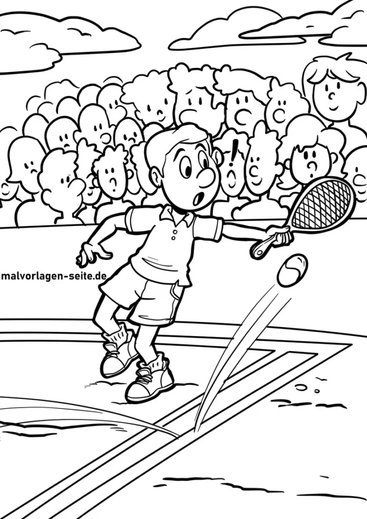malvorlage-tennis-match-mit-zuschauern