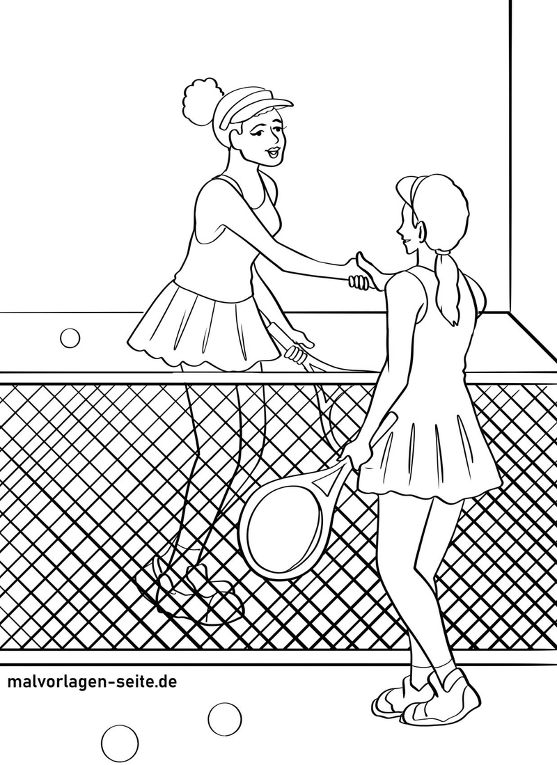 malvorlage-tennis-spielende-frauen-in-freundlicher-interaktion