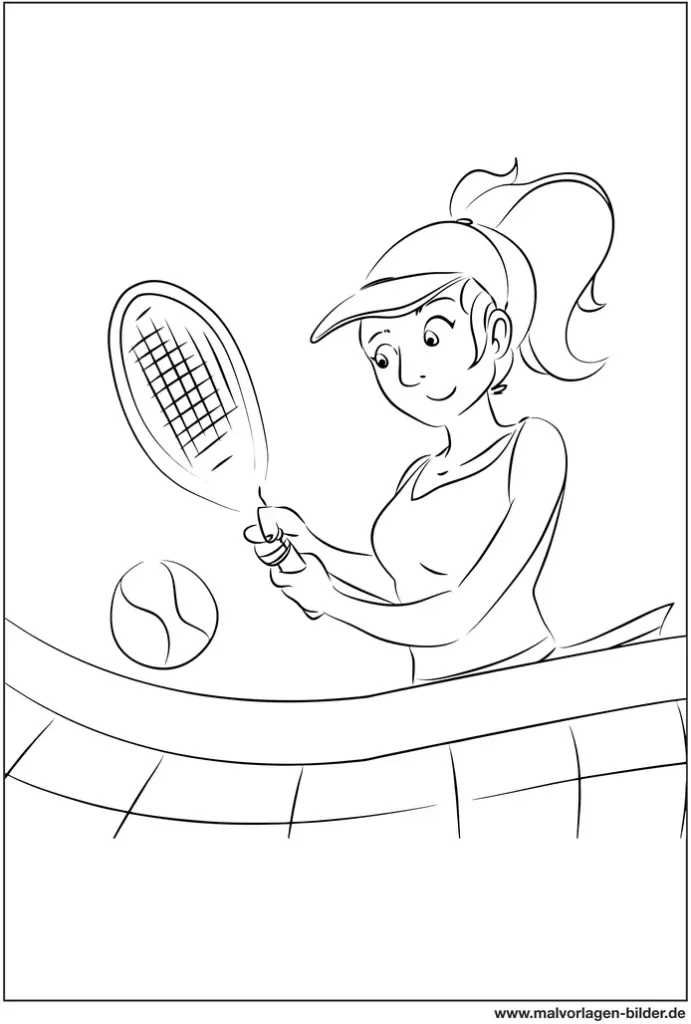 malvorlage-tennis-spielerin-ausmalen