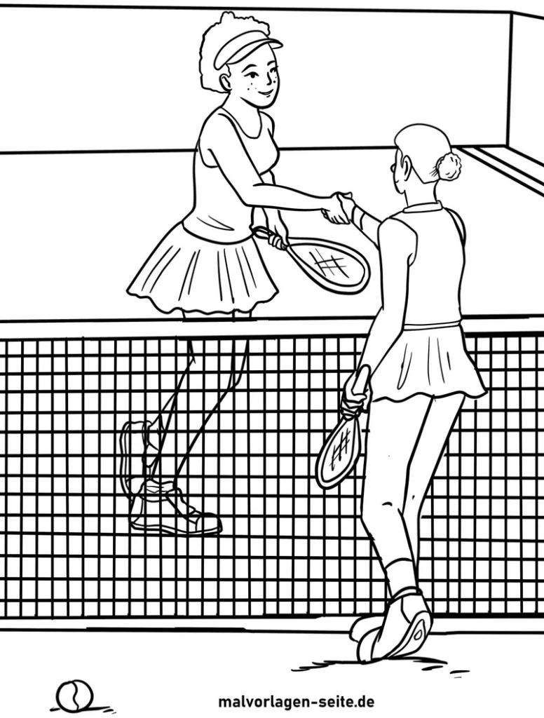 malvorlage-tennis-spielerinnen-am-netz