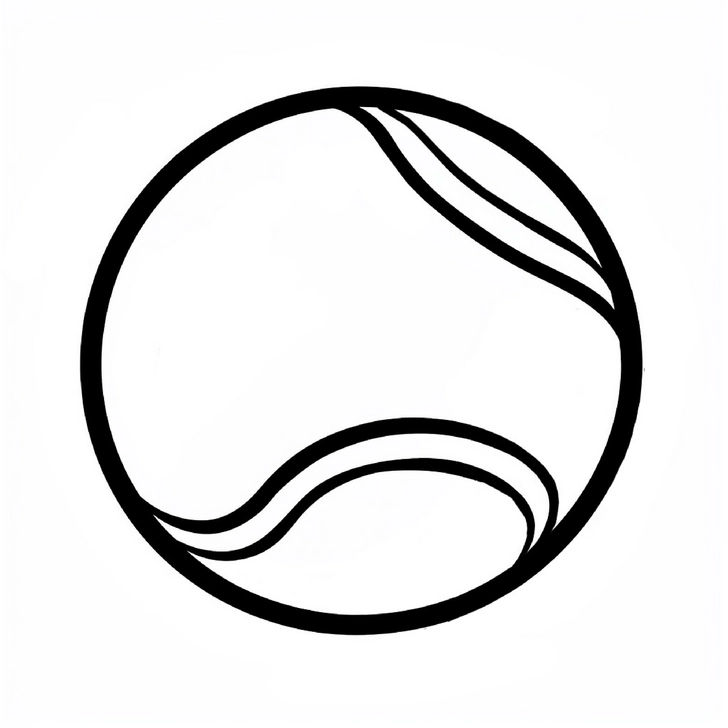 malvorlage-tennisball-ausmalbild