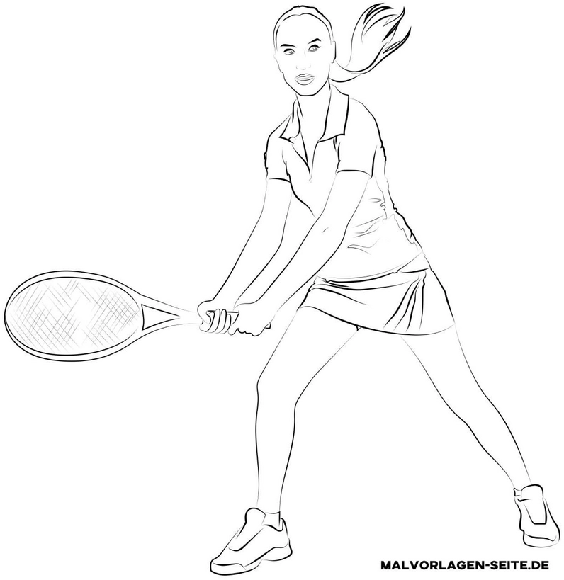 malvorlage-tennisspielerin-sportliche-aktivitaet