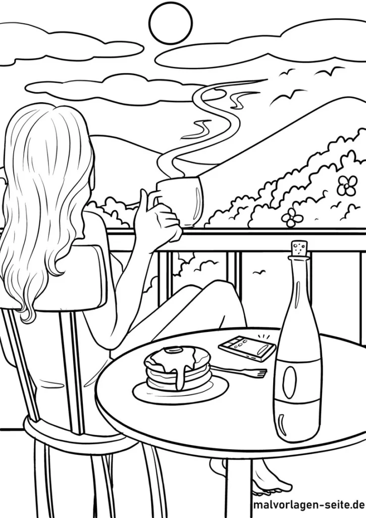 malvorlage-terrasse-kaffee-sonnenuntergang
