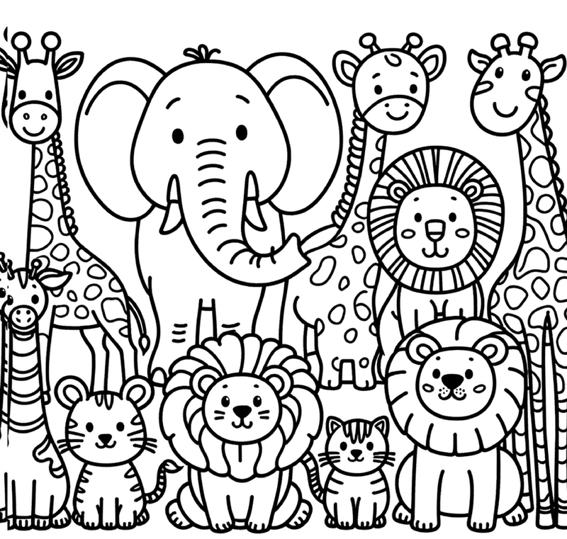 malvorlage-tiere-im-zoo-zum-ausdrucken