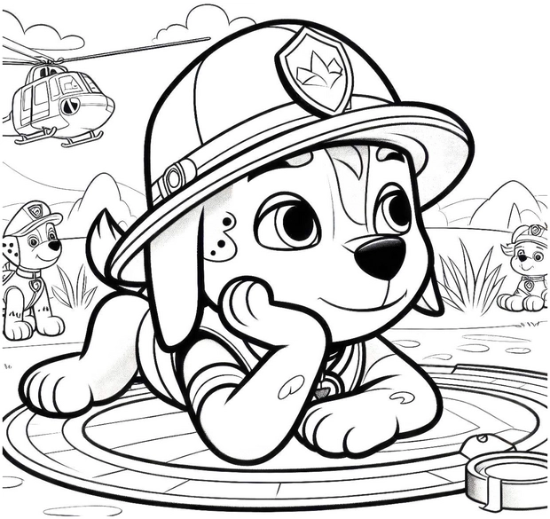 malvorlage-tierische-helden-mit-hubschrauber