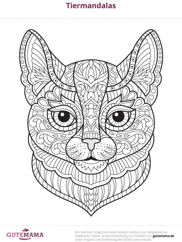 malvorlage-tiermandala-katzenmotiv-geometrische-muster